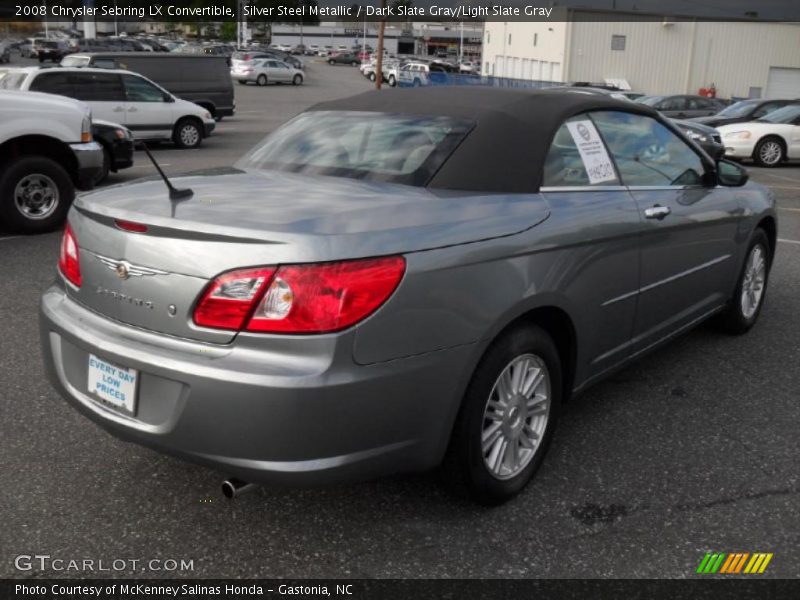 Silver Steel Metallic / Dark Slate Gray/Light Slate Gray 2008 Chrysler Sebring LX Convertible