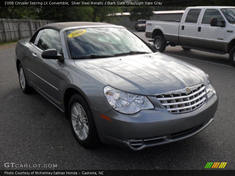 Silver Steel Metallic / Dark Slate Gray/Light Slate Gray 2008 Chrysler Sebring LX Convertible