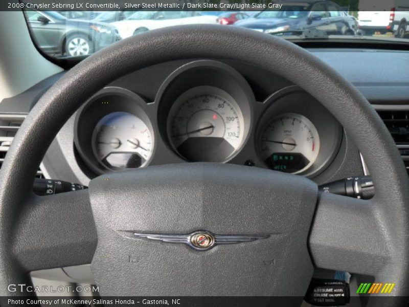 Silver Steel Metallic / Dark Slate Gray/Light Slate Gray 2008 Chrysler Sebring LX Convertible