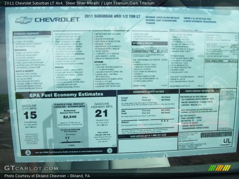 Sheer Silver Metallic / Light Titanium/Dark Titanium 2011 Chevrolet Suburban LT 4x4