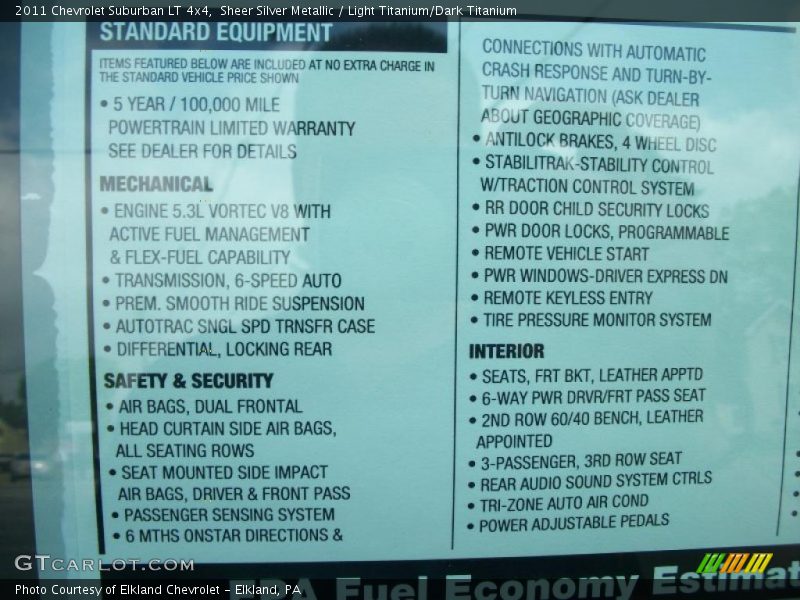 Sheer Silver Metallic / Light Titanium/Dark Titanium 2011 Chevrolet Suburban LT 4x4