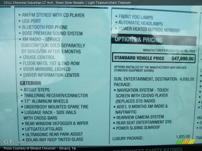 Sheer Silver Metallic / Light Titanium/Dark Titanium 2011 Chevrolet Suburban LT 4x4