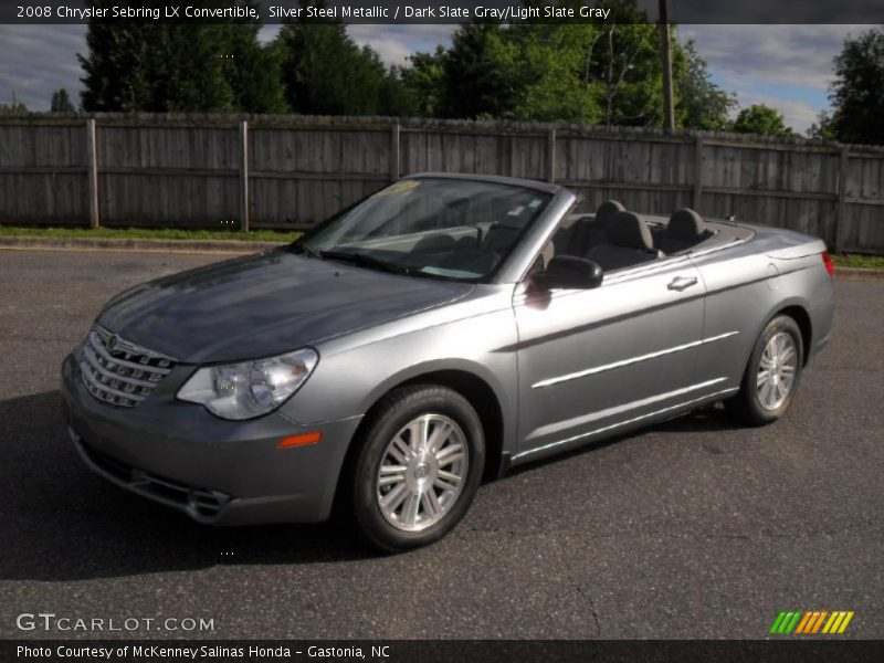 Silver Steel Metallic / Dark Slate Gray/Light Slate Gray 2008 Chrysler Sebring LX Convertible