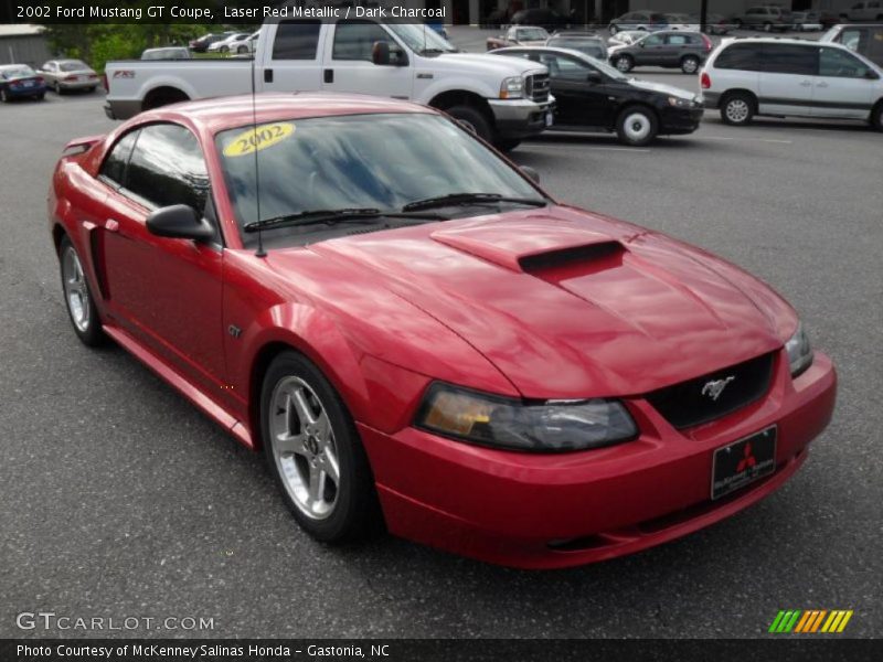 Laser Red Metallic / Dark Charcoal 2002 Ford Mustang GT Coupe