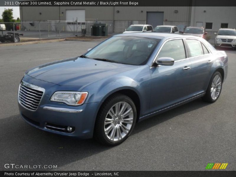 Sapphire Crystal Metallic / Black/Light Frost Beige 2011 Chrysler 300 Limited