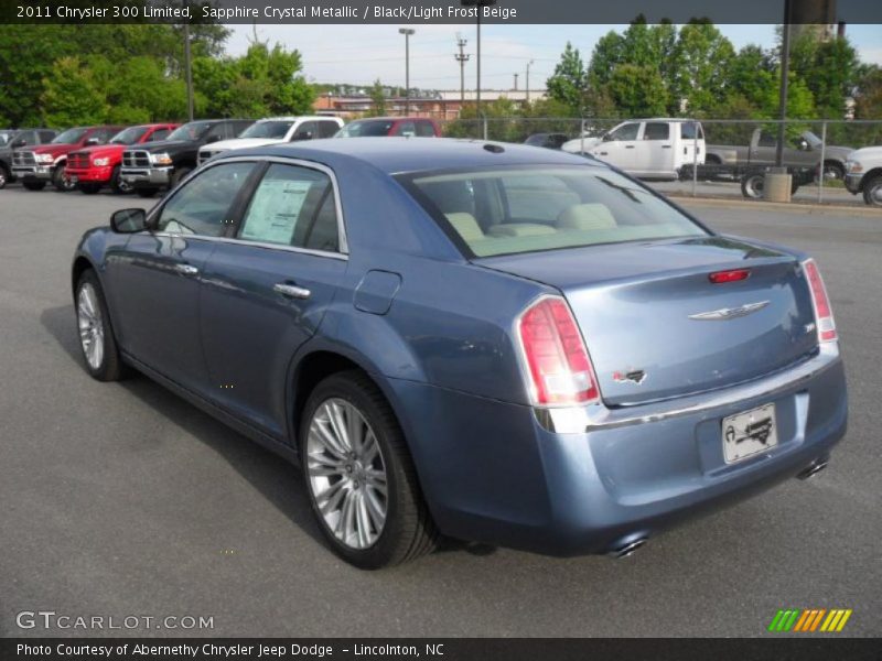 Sapphire Crystal Metallic / Black/Light Frost Beige 2011 Chrysler 300 Limited