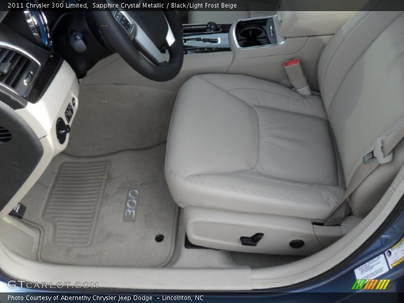 Sapphire Crystal Metallic / Black/Light Frost Beige 2011 Chrysler 300 Limited