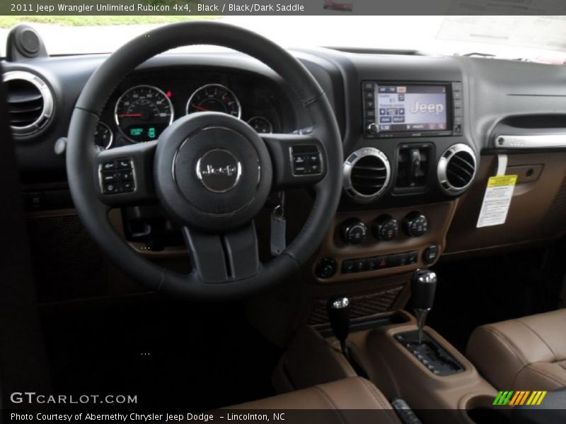 Black / Black/Dark Saddle 2011 Jeep Wrangler Unlimited Rubicon 4x4