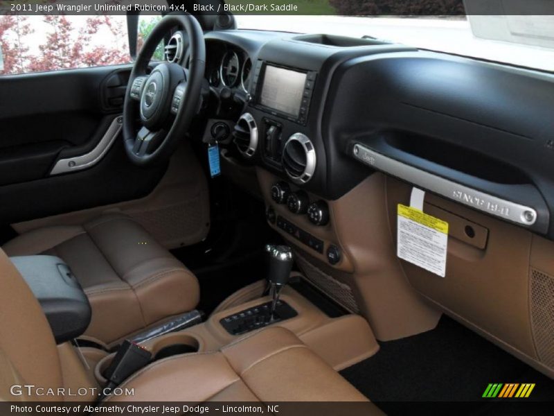  2011 Wrangler Unlimited Rubicon 4x4 Black/Dark Saddle Interior
