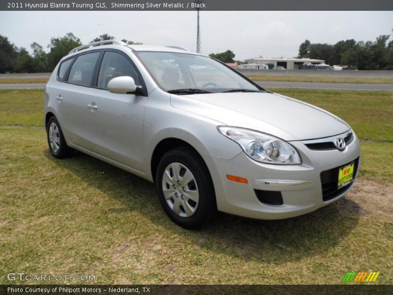 Shimmering Silver Metallic / Black 2011 Hyundai Elantra Touring GLS