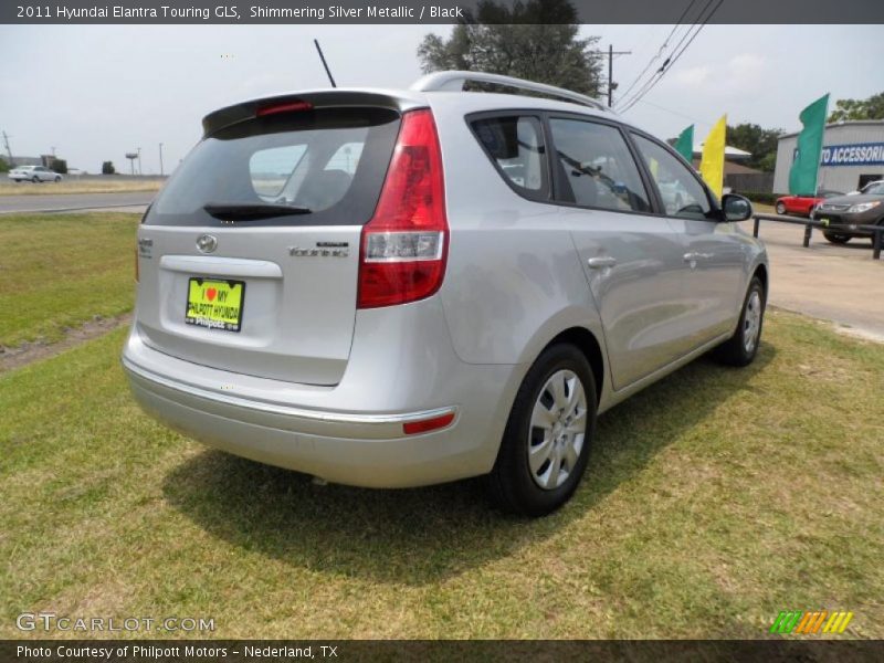 Shimmering Silver Metallic / Black 2011 Hyundai Elantra Touring GLS