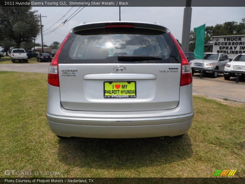 Shimmering Silver Metallic / Black 2011 Hyundai Elantra Touring GLS