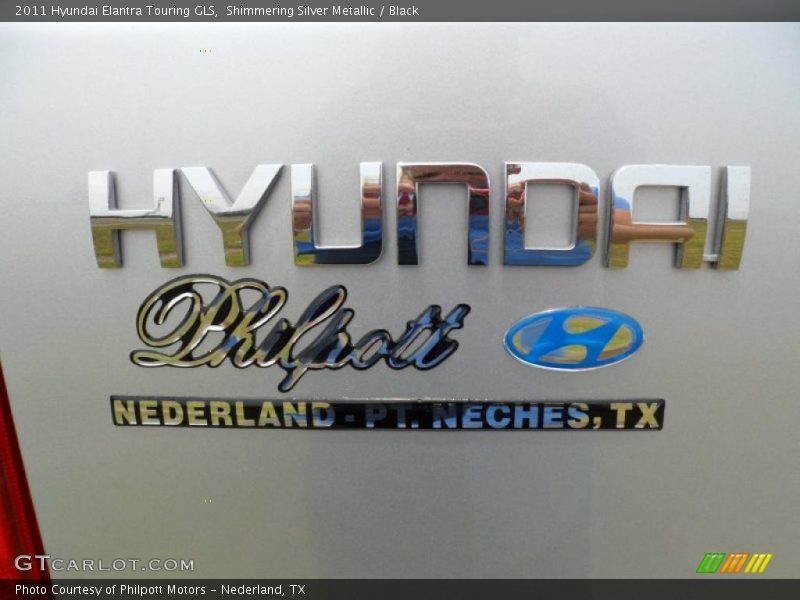 Shimmering Silver Metallic / Black 2011 Hyundai Elantra Touring GLS