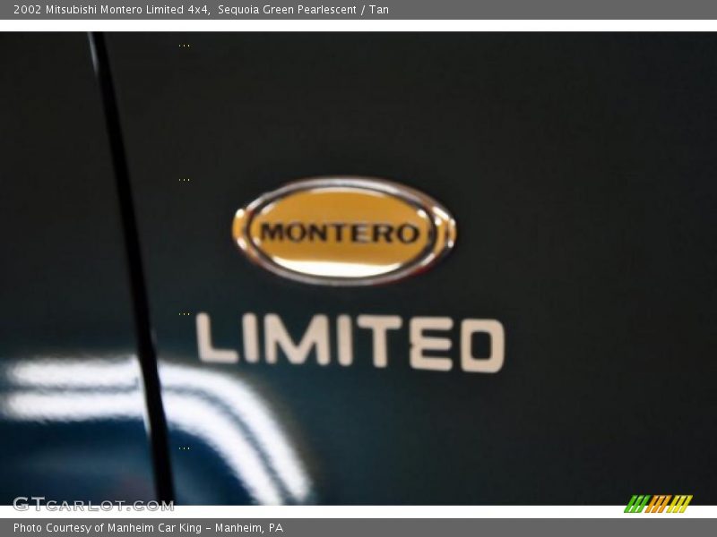 Sequoia Green Pearlescent / Tan 2002 Mitsubishi Montero Limited 4x4