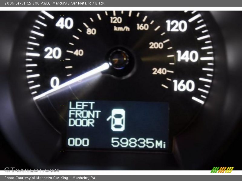 Mercury Silver Metallic / Black 2006 Lexus GS 300 AWD