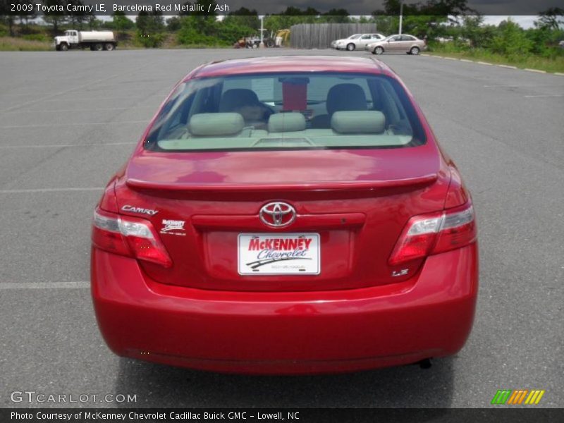 Barcelona Red Metallic / Ash 2009 Toyota Camry LE