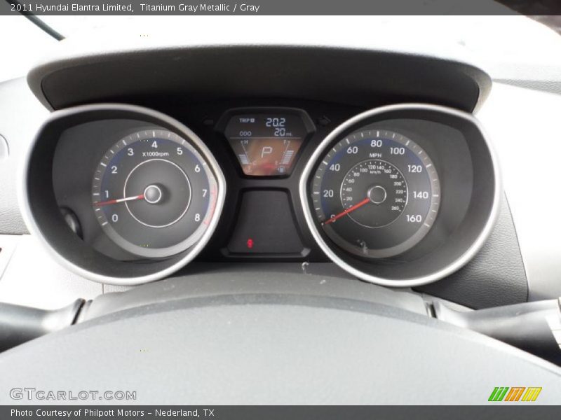  2011 Elantra Limited Limited Gauges