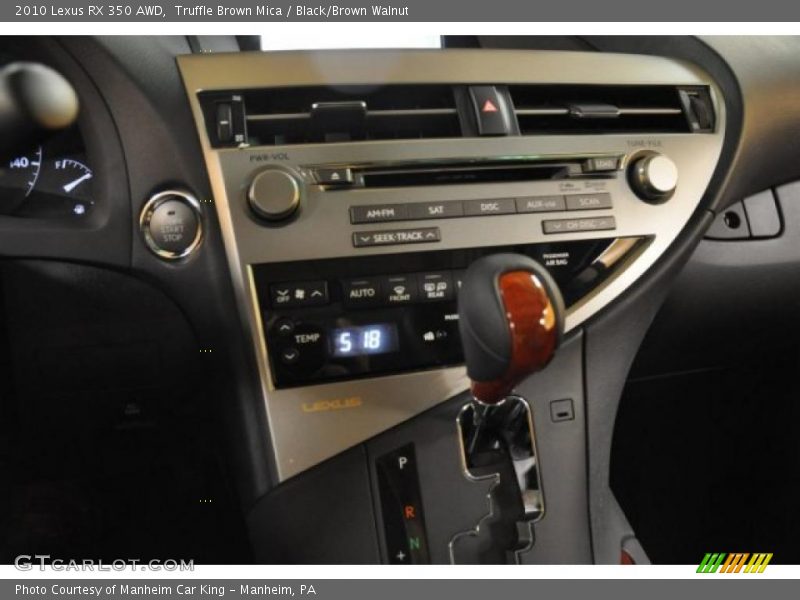 Truffle Brown Mica / Black/Brown Walnut 2010 Lexus RX 350 AWD