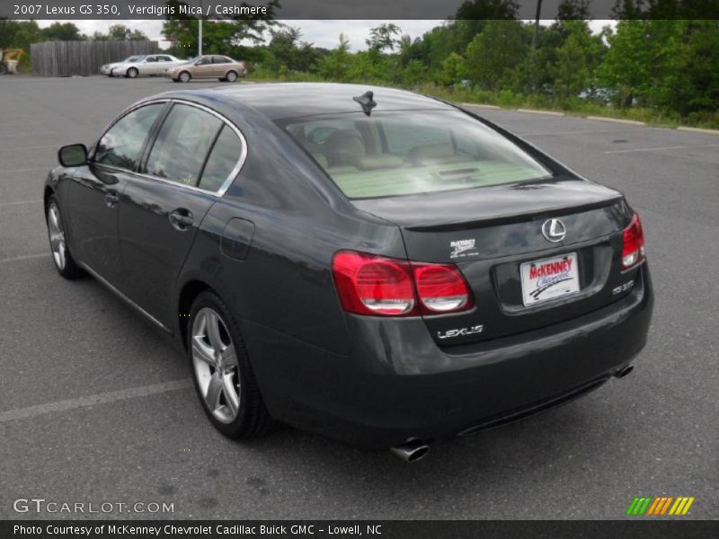 Verdigris Mica / Cashmere 2007 Lexus GS 350