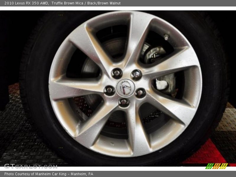 Truffle Brown Mica / Black/Brown Walnut 2010 Lexus RX 350 AWD