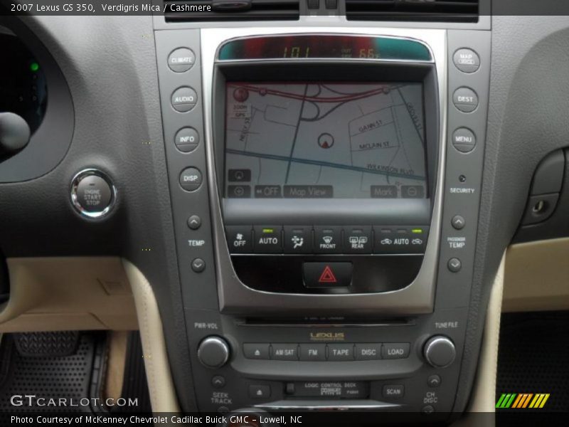 Navigation of 2007 GS 350