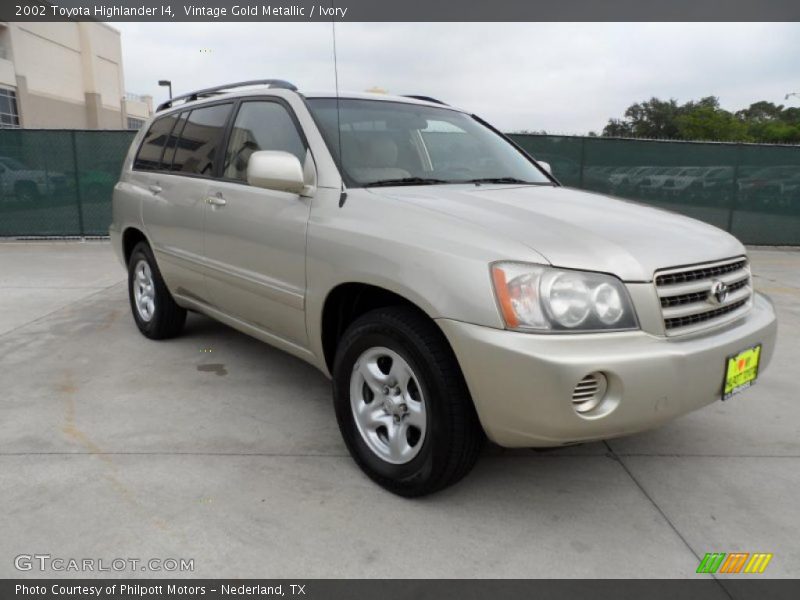 Vintage Gold Metallic / Ivory 2002 Toyota Highlander I4