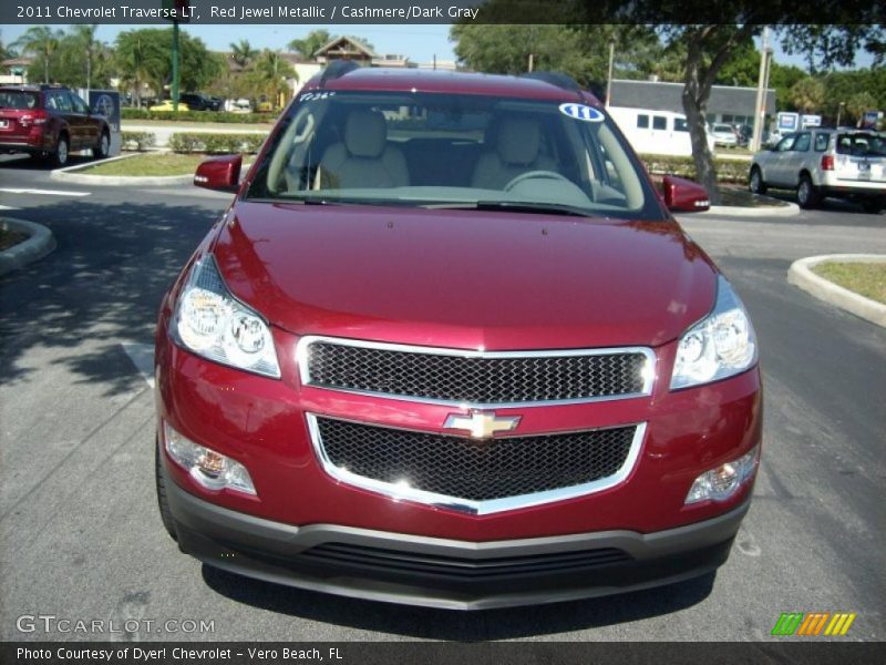 Red Jewel Metallic / Cashmere/Dark Gray 2011 Chevrolet Traverse LT