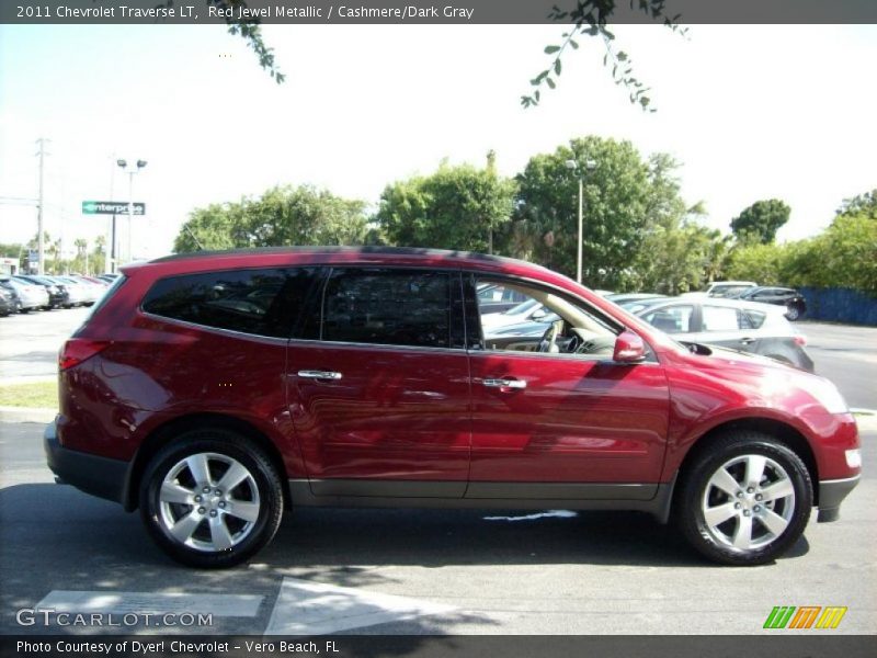 Red Jewel Metallic / Cashmere/Dark Gray 2011 Chevrolet Traverse LT