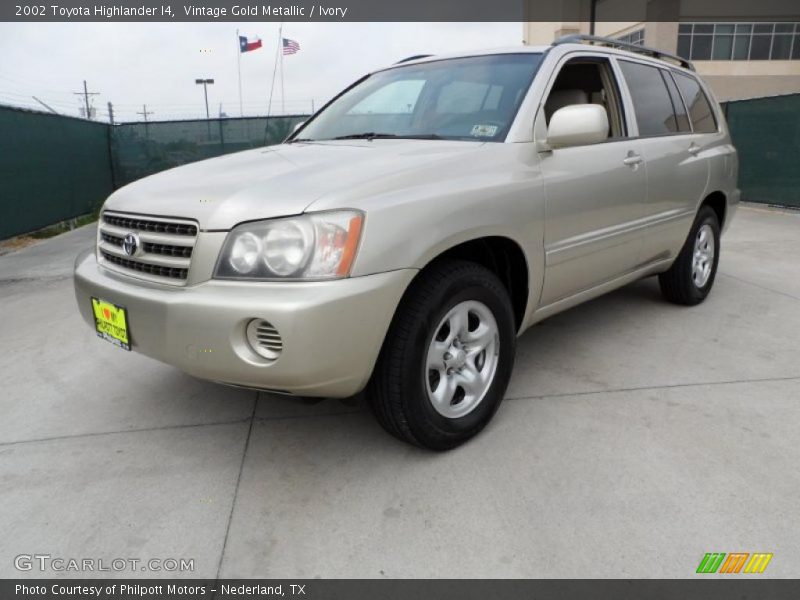 Vintage Gold Metallic / Ivory 2002 Toyota Highlander I4