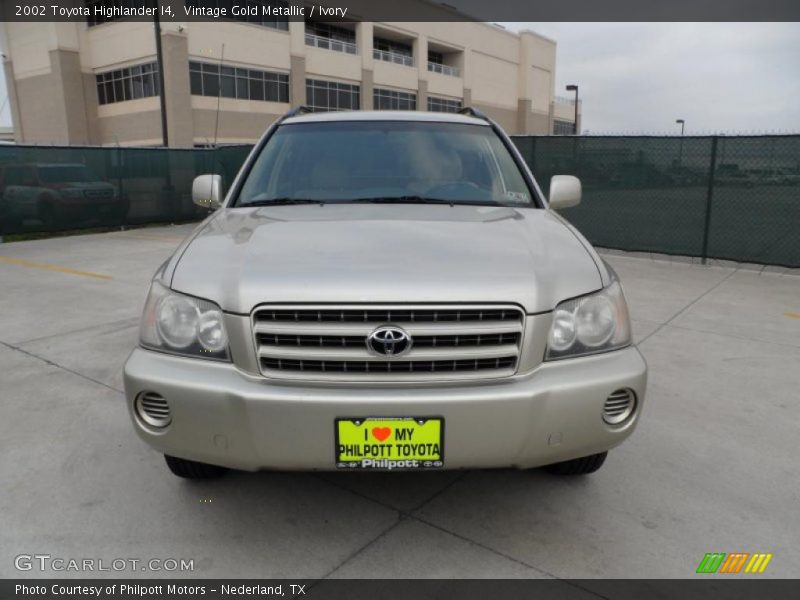 Vintage Gold Metallic / Ivory 2002 Toyota Highlander I4