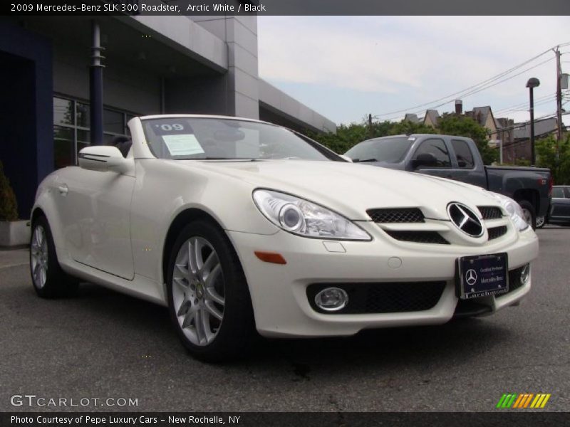 Arctic White / Black 2009 Mercedes-Benz SLK 300 Roadster