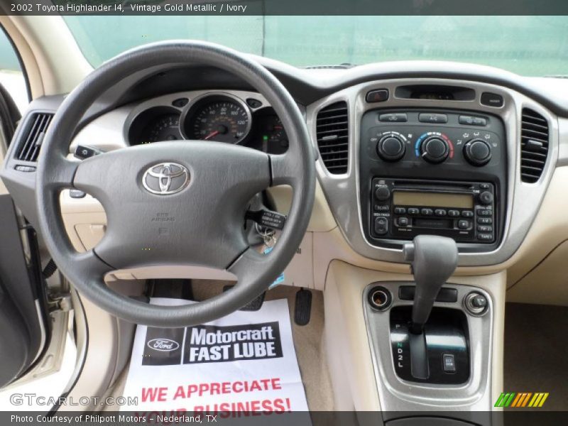 Vintage Gold Metallic / Ivory 2002 Toyota Highlander I4