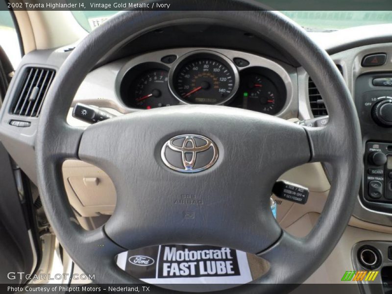 Vintage Gold Metallic / Ivory 2002 Toyota Highlander I4