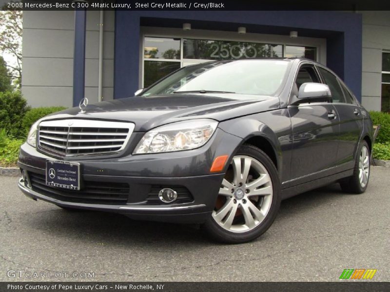 Steel Grey Metallic / Grey/Black 2008 Mercedes-Benz C 300 4Matic Luxury
