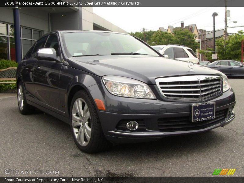 Steel Grey Metallic / Grey/Black 2008 Mercedes-Benz C 300 4Matic Luxury