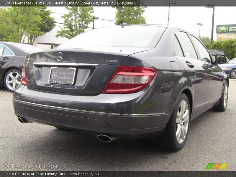 Steel Grey Metallic / Grey/Black 2008 Mercedes-Benz C 300 4Matic Luxury