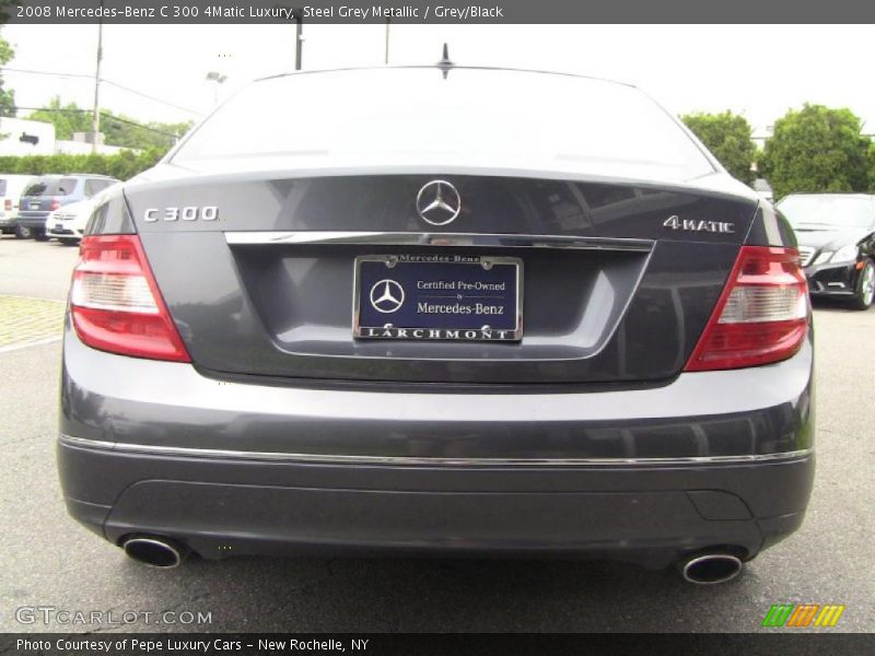 Steel Grey Metallic / Grey/Black 2008 Mercedes-Benz C 300 4Matic Luxury