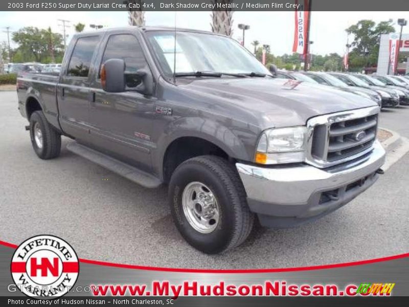Dark Shadow Grey Metallic / Medium Flint Grey 2003 Ford F250 Super Duty Lariat Crew Cab 4x4