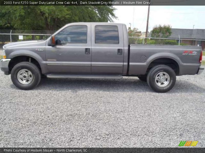 Dark Shadow Grey Metallic / Medium Flint Grey 2003 Ford F250 Super Duty Lariat Crew Cab 4x4