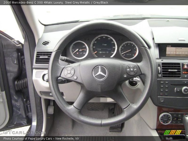 Steel Grey Metallic / Grey/Black 2008 Mercedes-Benz C 300 4Matic Luxury