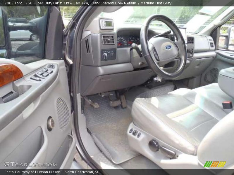 Dark Shadow Grey Metallic / Medium Flint Grey 2003 Ford F250 Super Duty Lariat Crew Cab 4x4