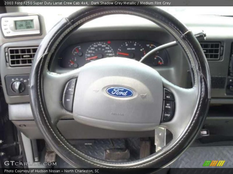 Dark Shadow Grey Metallic / Medium Flint Grey 2003 Ford F250 Super Duty Lariat Crew Cab 4x4