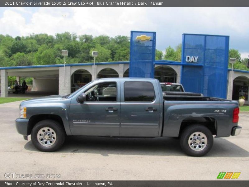 Blue Granite Metallic / Dark Titanium 2011 Chevrolet Silverado 1500 LS Crew Cab 4x4