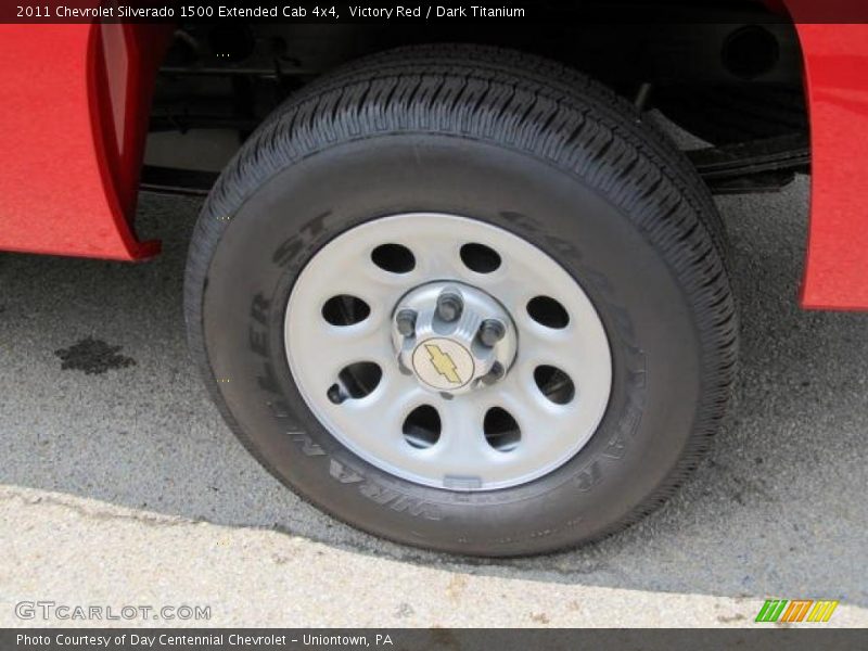 Victory Red / Dark Titanium 2011 Chevrolet Silverado 1500 Extended Cab 4x4