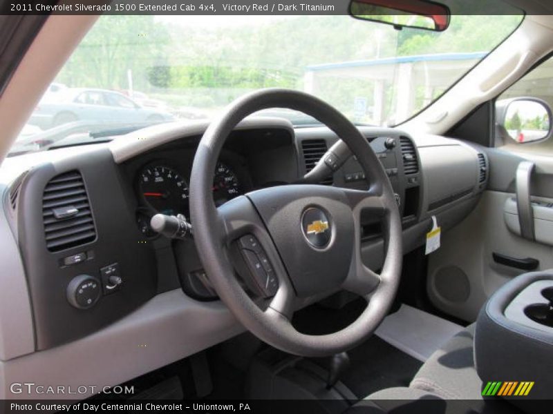 Victory Red / Dark Titanium 2011 Chevrolet Silverado 1500 Extended Cab 4x4