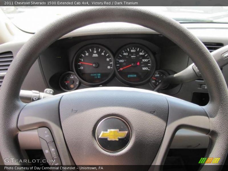 Victory Red / Dark Titanium 2011 Chevrolet Silverado 1500 Extended Cab 4x4