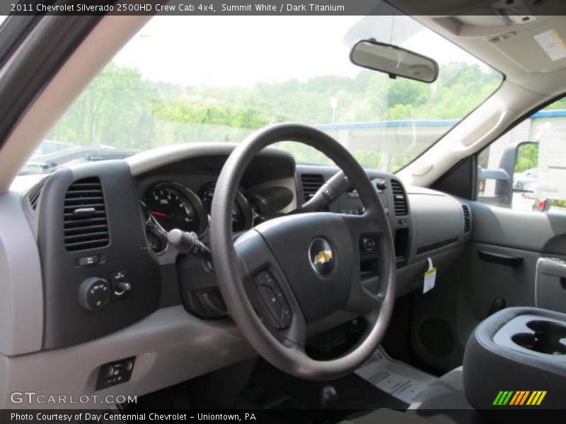 Summit White / Dark Titanium 2011 Chevrolet Silverado 2500HD Crew Cab 4x4