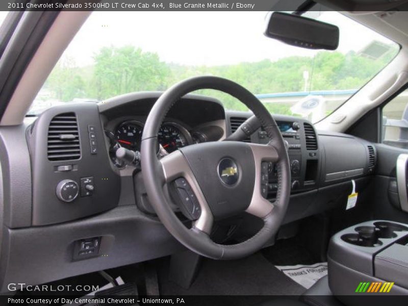 Blue Granite Metallic / Ebony 2011 Chevrolet Silverado 3500HD LT Crew Cab 4x4