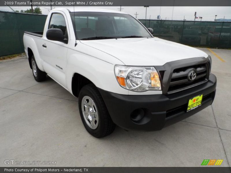 Super White / Graphite Gray 2009 Toyota Tacoma Regular Cab