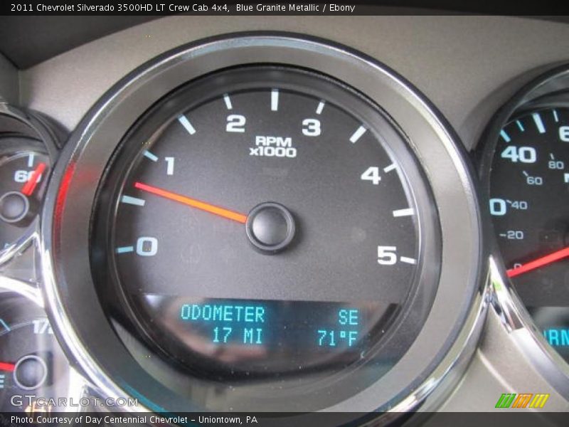 Blue Granite Metallic / Ebony 2011 Chevrolet Silverado 3500HD LT Crew Cab 4x4